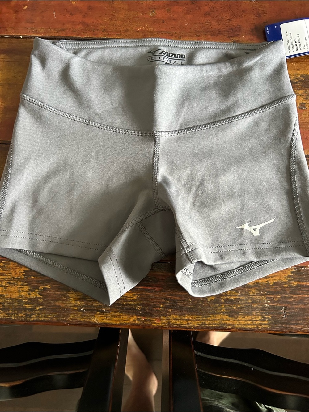 Mizuno Women's Light Gray Athletic Bike Shorts